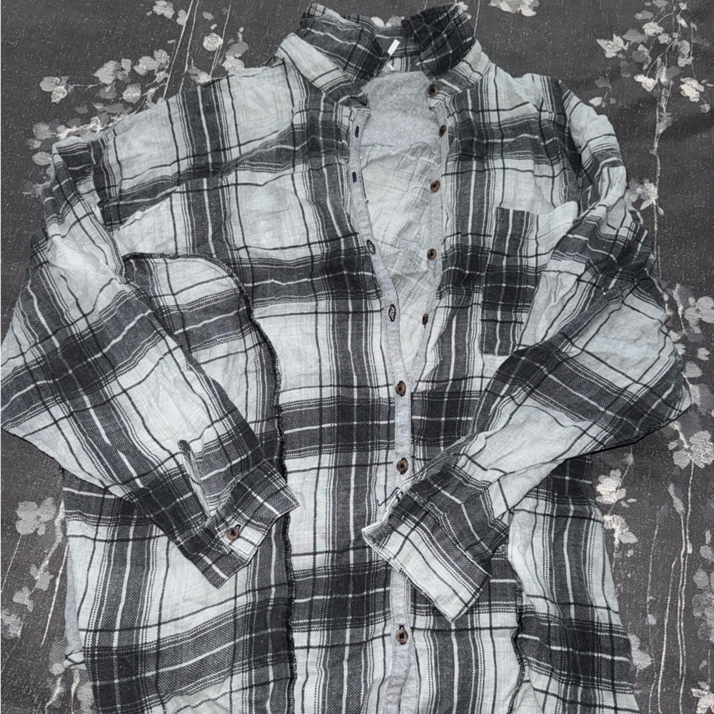 Urban Outfitters Out From Under Grey Plaid Top Size XS/S